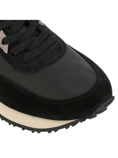 Shop Ghoud Sneakers Rush  Sneakers In Nylon And Suede With Leather Finishing And Maxi Bicolor Rubber In Black