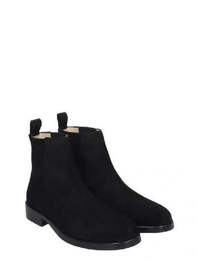 Shop Royal Republiq Bond Chelsea High Heels Ankle Boots In Black Suede