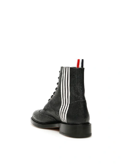 Shop Thom Browne Wingtip Boots In Black (black)