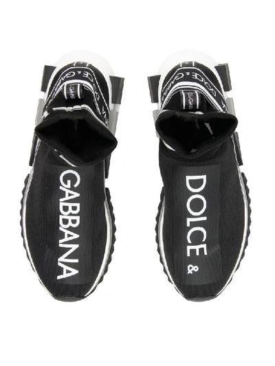 Shop Dolce & Gabbana Sorrento Hi-top Running Sneakers In Nero Nero (black)
