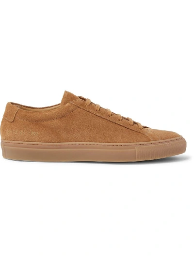 Shop Common Projects Original Achilles Low In Suede In Tan