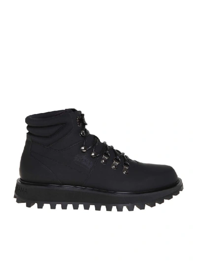 Shop Dolce & Gabbana Leather Boot In Black Color