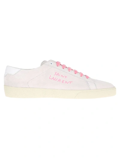 Shop Saint Laurent Sl/06 Low-top Sneakers In White Pink