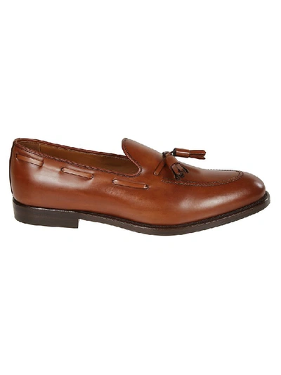 Shop Brunello Cucinelli Tassel Front Loafers In Brown