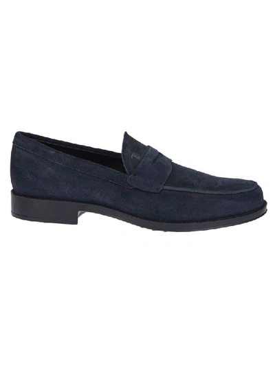 Shop Tod's Classic Loafers In Blue