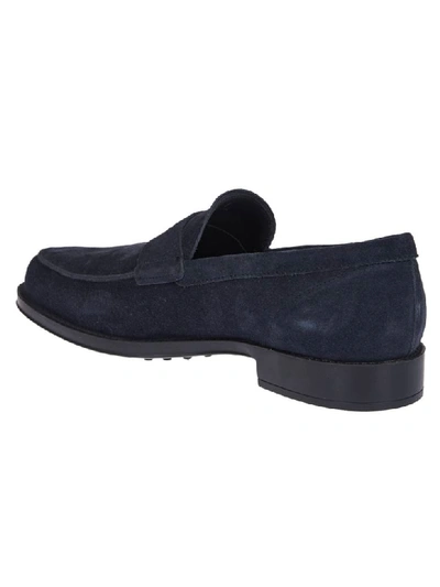 Shop Tod's Classic Loafers In Blue