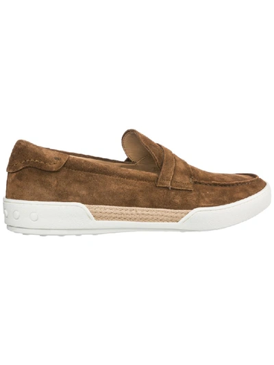 Shop Tod's Gommino Moccasins In Marrone