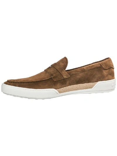 Shop Tod's Gommino Moccasins In Marrone