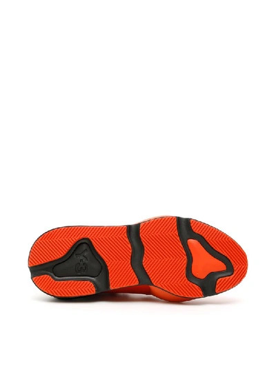 Shop Y-3 Kaiwa Sneakers In Icon Orange Black White (orange)