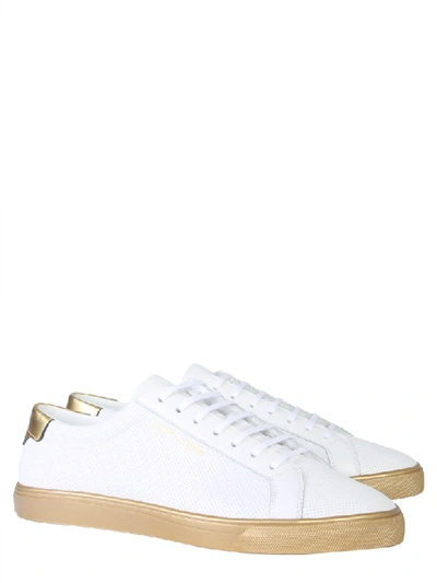 Shop Saint Laurent Andy Sneaker Andy Leather Sneaker In Bianco