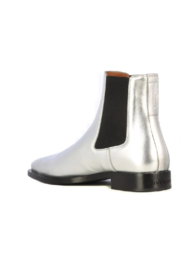 Shop Givenchy Dallas Chelsea Boot In Silver