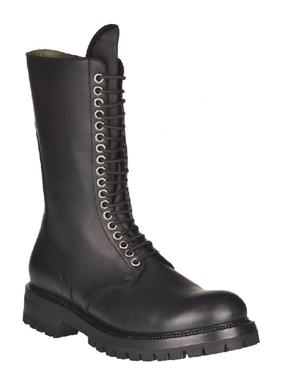 Shop Rick Owens Zipped Army Boots In Black