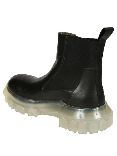 Shop Rick Owens Bozo Tractor Beetle Boots In Black/clear Sole