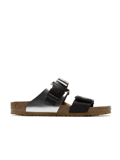 Shop Rick Owens Rotterdam Combo Sandals In Silver