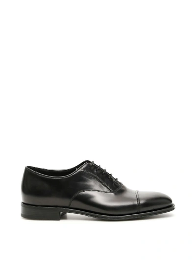 Shop Prada Oxford Lace-ups In Nero