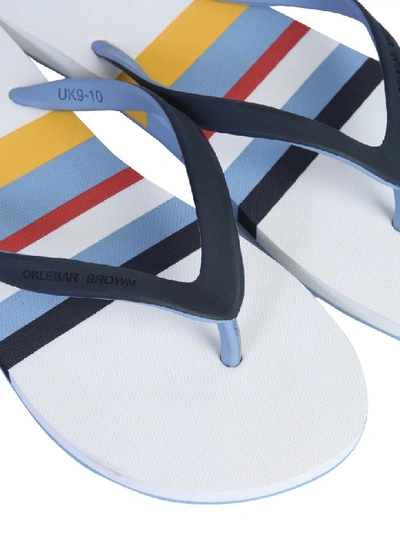 Shop Orlebar Brown Haston Flip Sandal In Multicolor