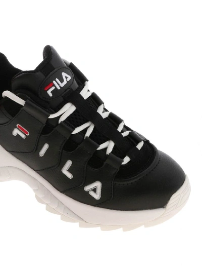 Shop Fila Sneaker Leather Coutdown Low In Black