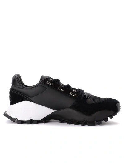 Shop Y-3 Kyoi Trail Sneaker In Black Leather With Side Signature In Nero