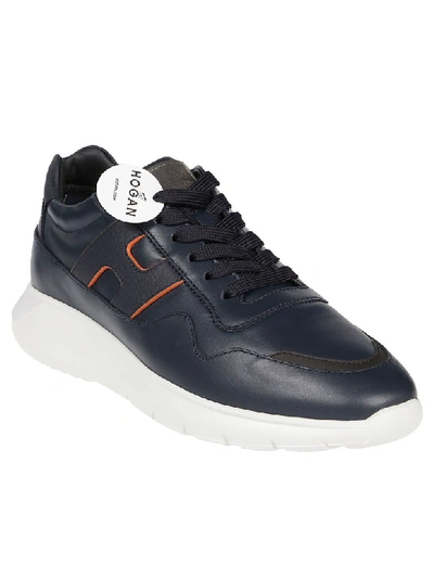 Shop Hogan Interactive3 Sneaker In W Blu/blu Denim Scuro/nero