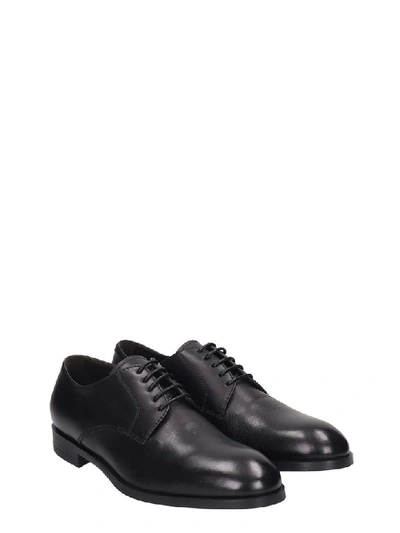 Shop Ermenegildo Zegna Lace Up Shoes In Black Leather