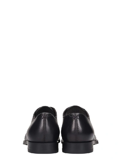 Shop Ermenegildo Zegna Lace Up Shoes In Black Leather