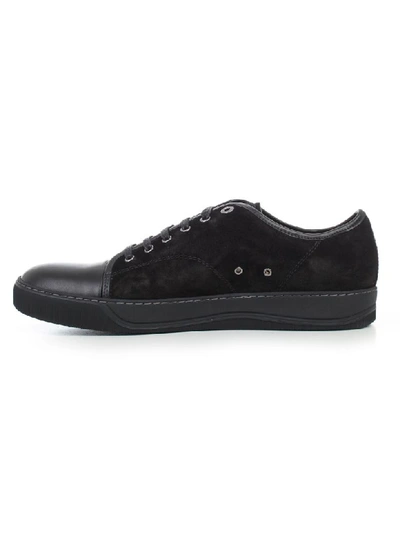 Shop Lanvin Sneakers Suede And Nappa In Black