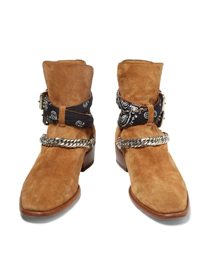 Shop Amiri Bandana Buckle Boot In Brown Brown