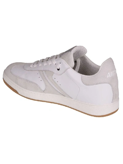 Shop Am318 Logo Embossed Sneakers In White