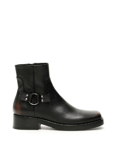 Shop Raf Simons Leather Boots In Black (black)