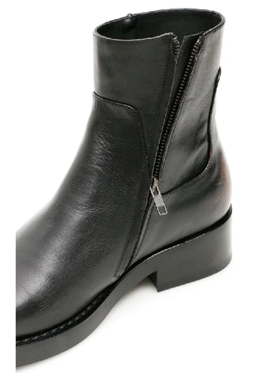 Shop Raf Simons Leather Boots In Black (black)