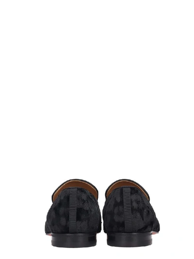 Shop Christian Louboutin Spooky Flat Loafers In Black Velvet