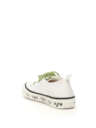 Shop Lanvin Canvas Sneakers In White (white)