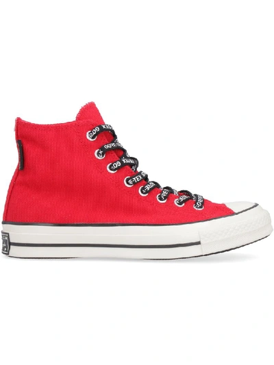 Shop Converse Canvas High-top Sneakers In Red