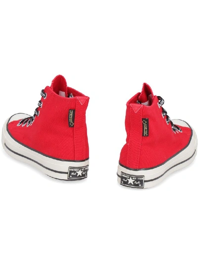 Shop Converse Canvas High-top Sneakers In Red