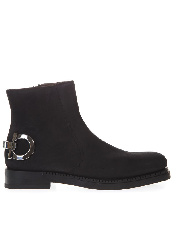 salvatore ferragamo suede boots