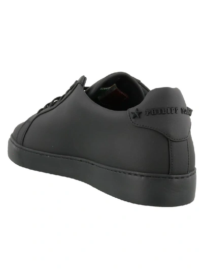 Shop Philipp Plein Statement Low Top Sneakers In Black