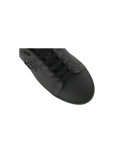 Shop Philipp Plein Statement Low Top Sneakers In Black