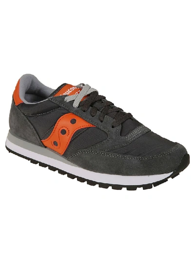 Shop Saucony Jazz Sneakers In Anthracite/orange