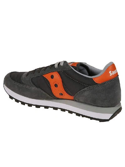 Shop Saucony Jazz Sneakers In Anthracite/orange