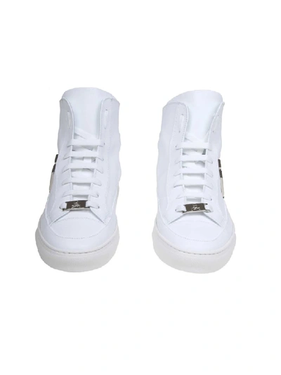 Shop Philipp Plein Sneakers Hi-top Statement In White Color Leather