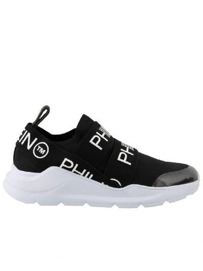 Shop Philipp Plein Runner Sneakers In Black