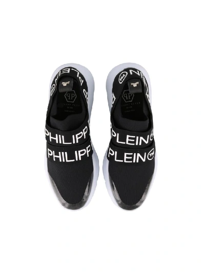 Shop Philipp Plein Runner Sneakers In Black