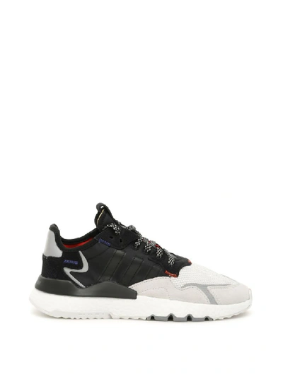 Shop Adidas Originals Nite Jogger 3m Sneakers In Core Black (white)