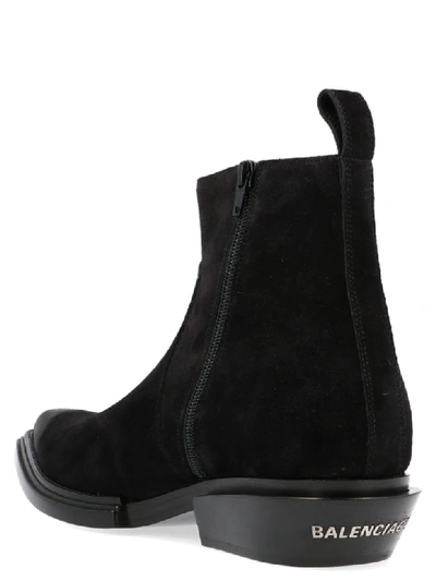 Shop Balenciaga Santiag Shoes In Black