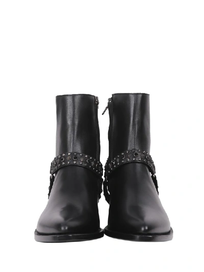 Shop Amiri Studded Boots In Black