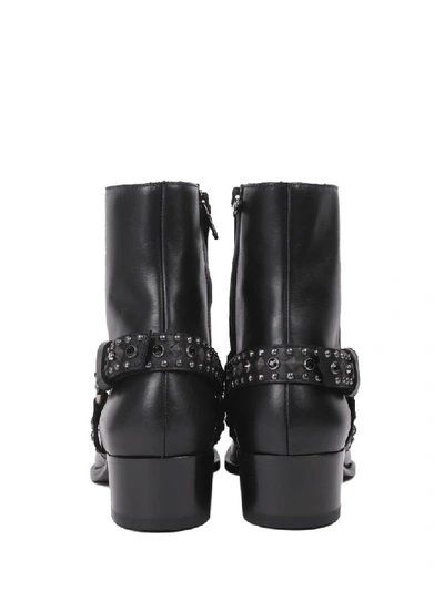 Shop Amiri Studded Boots In Black