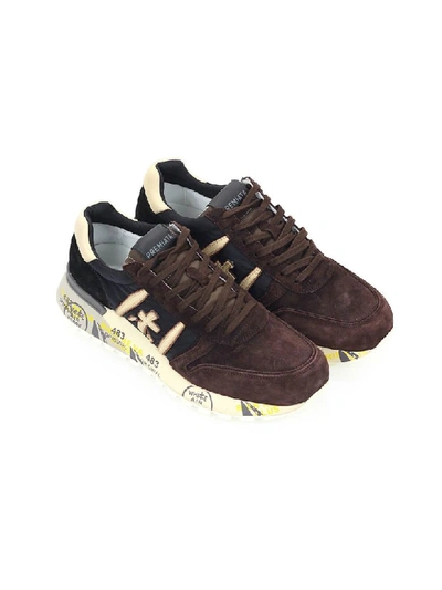 Shop Premiata Lander 4142 Sneaker In Marrone (brown)
