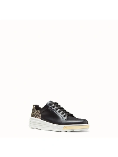 Shop Fendi Sneaker Logo Ff In I Black Gold Caffe