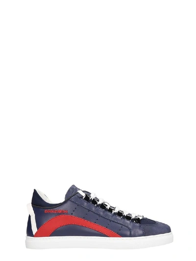 Shop Dsquared2 New 551 Sneakers In Blue Leather