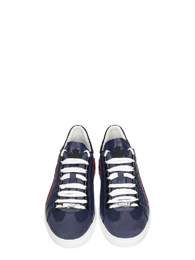 Shop Dsquared2 New 551 Sneakers In Blue Leather
